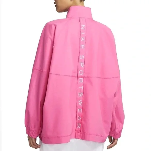NWT. Nike Full Zip Pink Jacket Oversized Fit Womens Sizes New With Tags. Size XL - Picture 2 of 11